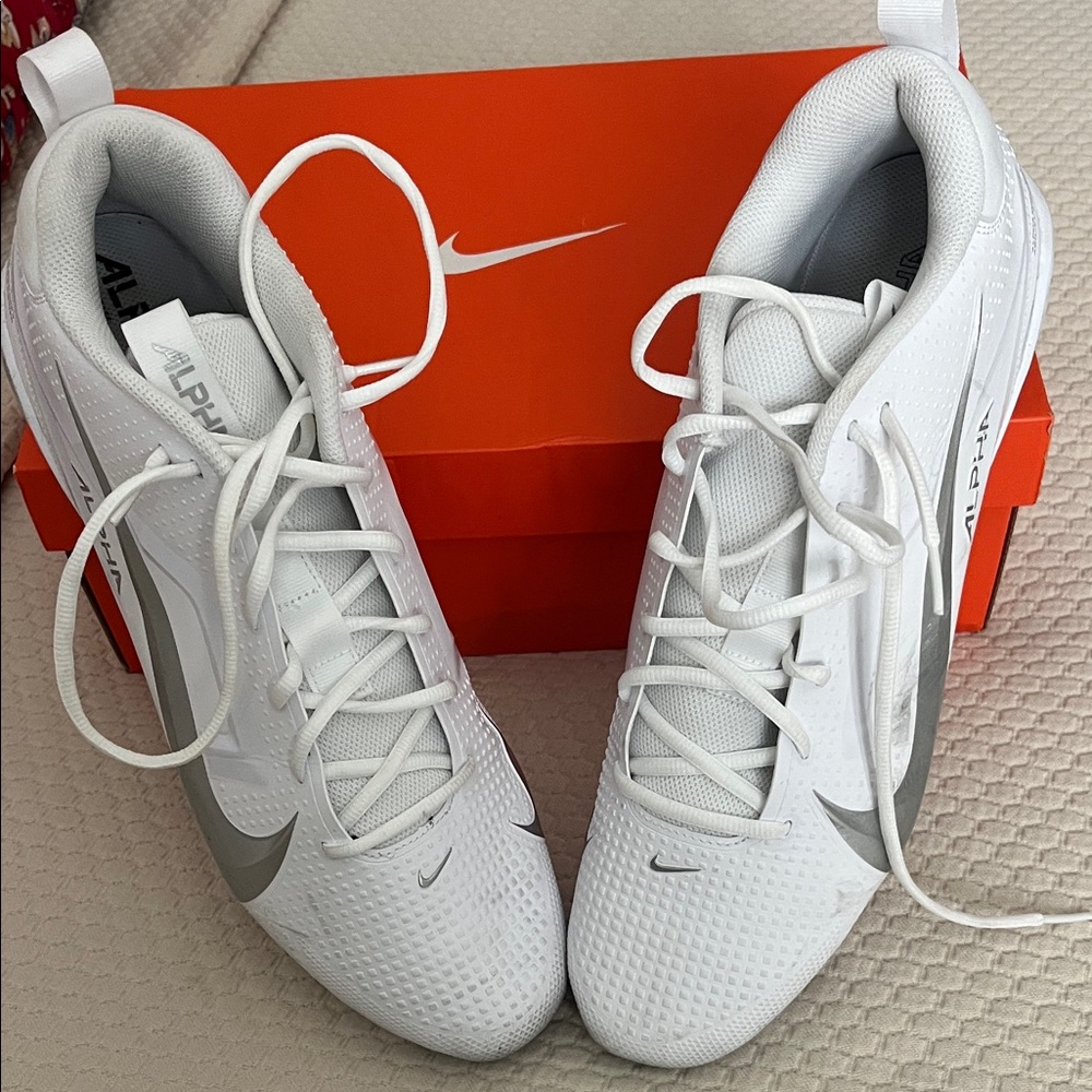Nike White and Silver Sneakers